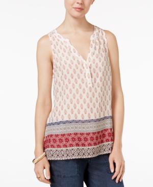 Sanctuary Mori Sleeveless Mixed-print Top