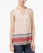 Sanctuary Mori Sleeveless Mixed-print Top