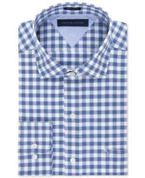 Tommy Hilfiger Easy Care Indigo Gingham Dress Shirt