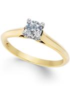Diamond Solitaire Engagement Ring In Titanium (1/3 Ct. T.w.)