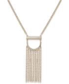 Dkny Gold-tone Chain Fringe Pendant Necklace, 36 + 3 Extender, Created For Macy's