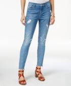 Lucky Brand Ava Distressed Star-pattern Skinny Jeans