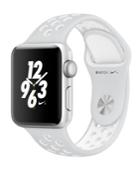 Apple Watch Nike+ 38mm Silver Aluminum Case With Platinum/white Nike Sport Band Mq172ll A