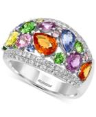 Effy Multi-stone (4 Ct. T.w.) And Diamond (1/2 Ct. T.w.) Ring In 14k White Gold