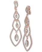 Anne Klein Crystal Clip-on Linear Drop Earrings