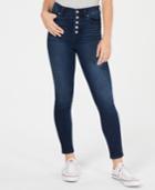 Celebrity Pink Juniors' High-rise Button Ankle Skinny Jeans