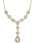 Charter Club Gold-tone Crystal Lariat Necklace, Created For Macy's