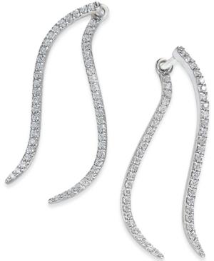 Diamond Squiggle Ear Crawlers (1/2 Ct. T.w.) In 14k White Gold