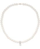 Honora Style Cultured Freshwater Pearl (7mm) Strand With Pearl & Diamond (1/10 Ct. T.w.) Removable Enhancer