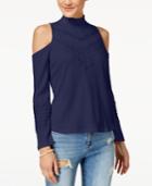 American Rag Juniors' Crocheted Cold-shoulder Top, Created For Macy's