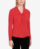 Tommy Hilfiger Twist-front Top, Created For Macy's