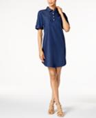 Karen Scott Cotton Denim Shirtdress, Only At Macy's