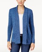 Karen Scott Petite Marled Cardigan, Only At Macy's