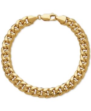 Men's Cuban Link Bracelet In Italian 10k Gold