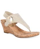 White Mountain Aida Cork Wrapped Wedge Sandals Women's Shoes