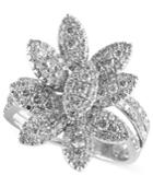 Classique By Effy Diamond Flower Petal Ring (1-1/10 Ct. T.w.) In 14k White Gold