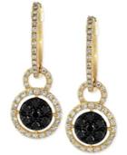 Caviar By Effy Black And White Diamond Drop Earrings (5/8 Ct. T.w.) In 14k Gold