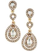 Charter Club Gold-tone Crystal And Pave Orbital Drop Earrings, Only At Macy's