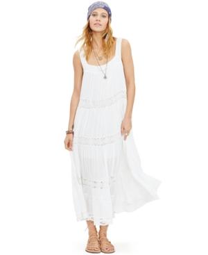 Denim & Supply Ralph Lauren Lace-paneled A-line Maxidress