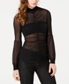 Guess Camilo Ruched Sheer Top