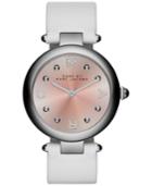 Marc By Marc Jacobs Women's Dotty White Leather Strap Watch 34mm Mj1407