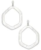 Inc International Concepts Large Silver Hammered Geometric Gypsy Hoop Earrings, Only At Macy's