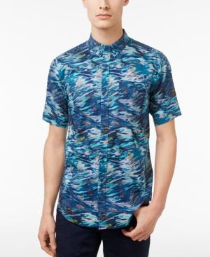Ezekiel Men's Let It Rain Abstract-print Cotton Shirt
