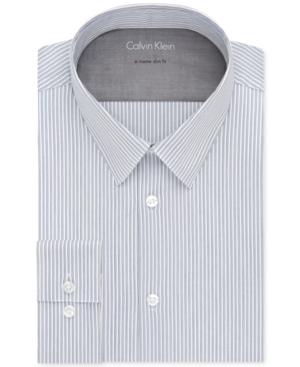 Calvin Klein X Extra Slim-fit Grey Frost Stripe Dress Shirt