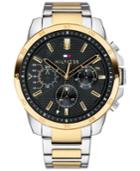 Tommy Hilfiger Men's Two-tone Stainless Steel Bracelet Watch 46mm, Created For Macy's