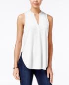 Almost Famous Juniors' Cutout-back Lace-trim Top