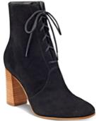 Marc Fisher Edina Block-heel Lace-up Ankle Booties Women's Shoes