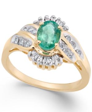 Emerald (3/4 Ct. T.w.) & Diamond (1/4 Ct. T.w.) Ring In 14k Gold