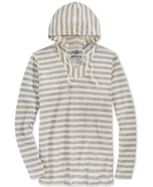 American Rag Men's Hermosa Baja French Terry Stitch-stripe Long-sleeve Hoodie T-shirt, Only At Macy's