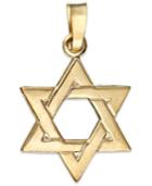 14k Gold Pendant, Star Of David Charm