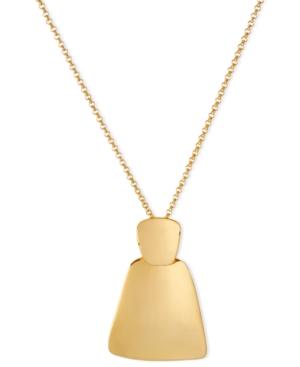 Robert Lee Morris Necklace, Gold-tone Double Geometric Pendant