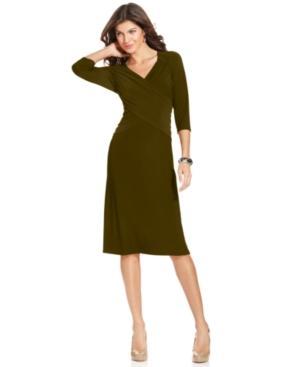 Ny Collection B-slim Three-quarter-sleeve Dress