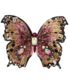 Betsey Johnson Gold-tone Multi-stone Butterfly Statement Ring