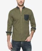 Buffalo David Bitton Men's Contrast-trim Shirt