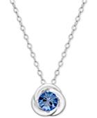 Eliot Danori Silver-tone Blue Crystal Pendant Necklace