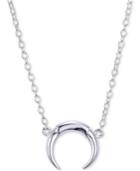 Unwritten Crescent Horn 18 Pendant Necklace In Sterling Silver