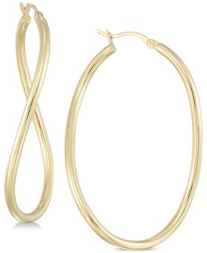 Simone I. Smith Wavy Hoop Earrings In 18k Gold Over Sterling Silver