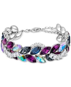 Swarovski Silver-tone Rainbow Crystal Link Bracelet