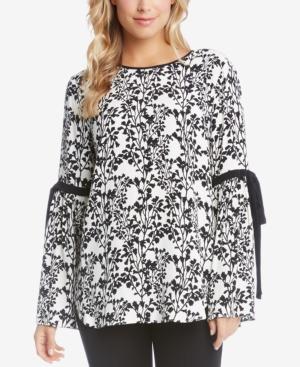 Karen Kane Lantern-sleeve Ribbon-tie Tunic