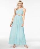 Speechless Juniors' Embellished Infinity-waist Gown