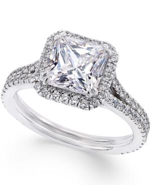 Certified Diamond Asscher Engagement Ring (2-7/8 Ct. T.w.) In 18k White Gold