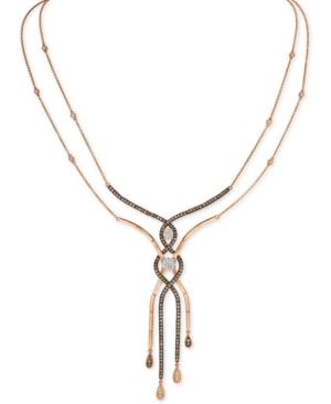 Le Vian Chocolatier Diamond Necklace (1-1/2 Ct. T.w.) In 14k Rose Gold