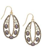 Inc International Concepts Gold-tone Stone Oval Drop Earrings, Only At Macy's
