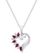 Ruby (5/8 Ct. T.w.) & Diamond Accent 18 Pendant Necklace In Sterling Silver
