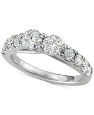 Diamond Two-stone Engagement Ring (1-1/2 Ct. T.w.) In 14k White Gold