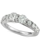 Diamond Two-stone Engagement Ring (1-1/2 Ct. T.w.) In 14k White Gold